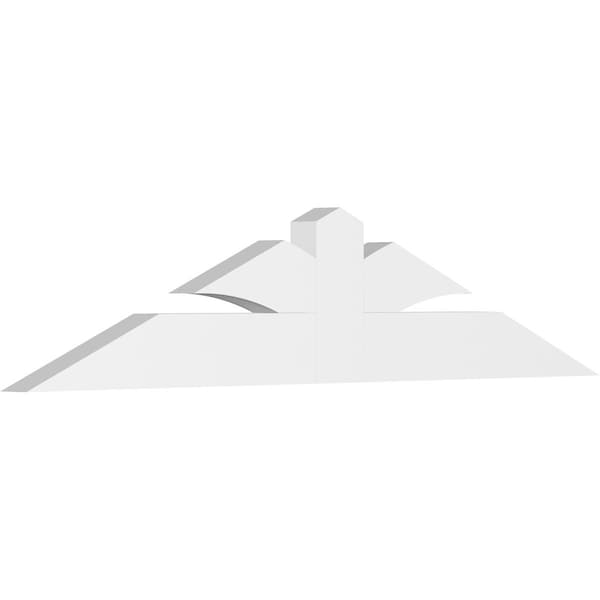 Ekena Millwork Richland Architectural Grade PVC Gable Bracket, 48"W x 10"H x 2"D x 4"F, 5/12 Pitch GBP048X10X0204RIC00 - main